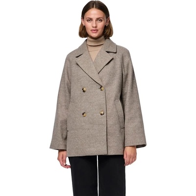 PIECES Палто Pieces Marbel coat - Grey (Morel)