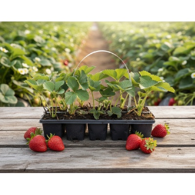 Jahodník 'Senga Sengana' 10 ks v platu zakořeněné – Zboží Dáma