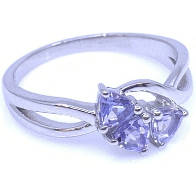 Jan Kos jewellery Stříbrný prsten s tanzanitem MHT 7724 S166
