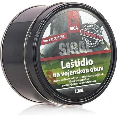 SIGA Leštidlo na obuv vojenské 250g ČIERNE Farba: ČIERNA
