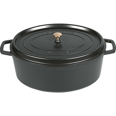 Staub Hrniec oválny 33 cm 6,7 l čierny