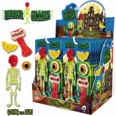 Horror Gummies - svítící hračka + želé 22 g/20 ks/