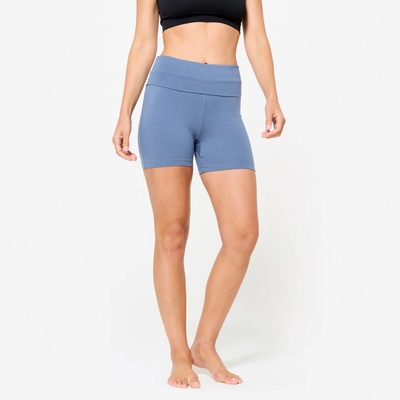 KIMJALY dámské kraťasy na jógu 500 hebké modrá