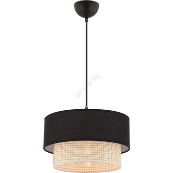 ASIR GROUP Пендел на кабел ECHO 1xE27/60W/230V черен/кремав (AS2572)