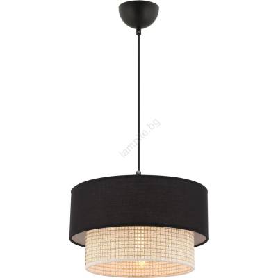 ASIR GROUP Пендел на кабел ECHO 1xE27/60W/230V черен/кремав (AS2572)