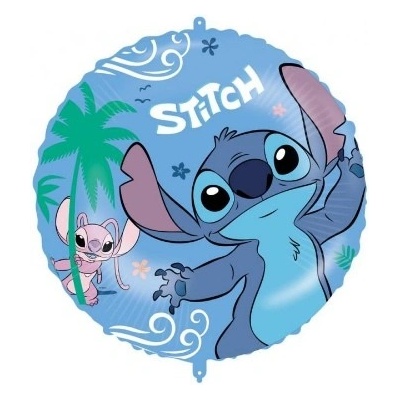 Procos Kruh Stitch & Angel 43cm fóliový balónek a závaží – Zboží Dáma