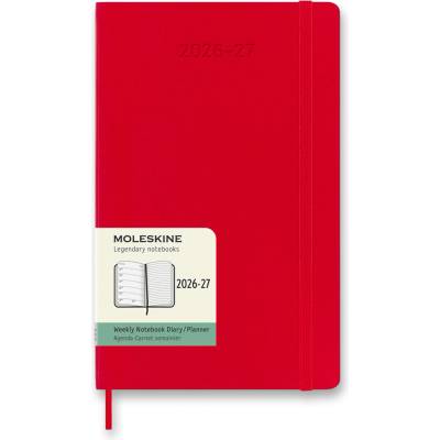 Moleskine A5 týdenní 2026-27 červený