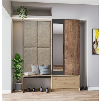 ИРИМ Портманто Mikaela дъб артизан / графит / дъб натурал