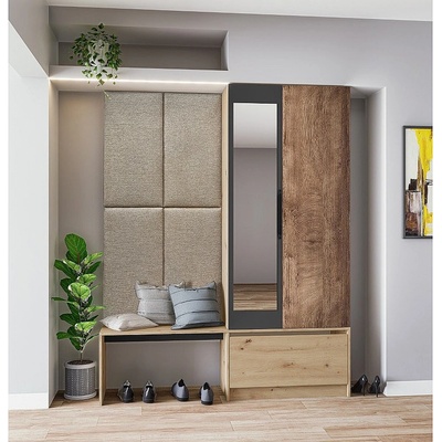 ИРИМ Портманто Mikaela дъб артизан / графит / дъб натурал