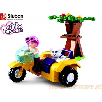Sluban B0600C Dívčí sen Motorka se sajdkárou
