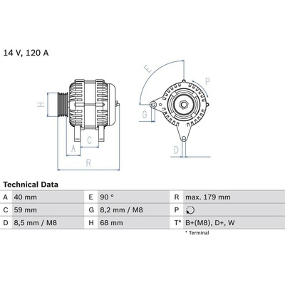 Generátor BOSCH 0 986 040 360