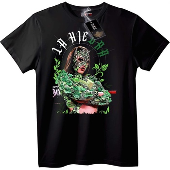 NOONEBRAND Тениска Зелена дама природа - 3XL, Black