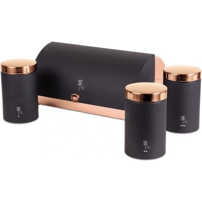 Berlingerhaus Chlebník a sada dóz 4 ks Black Rose Collection BH-6731