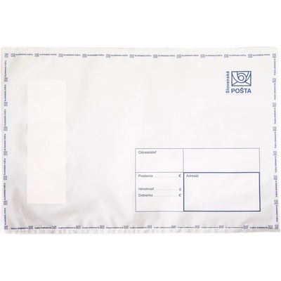 Plastová obálka Slovenská pošta na cenný list C5 – 195 x 255 mm