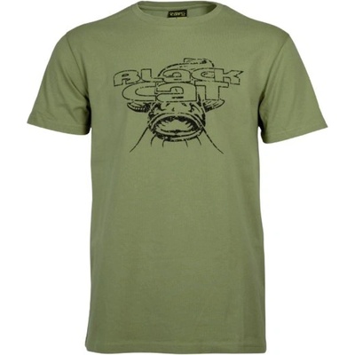 Black Cat Tričko Military Shirt Zelená