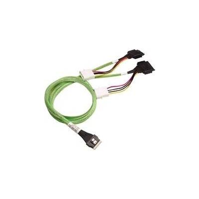 Broadcom LSI internal U.3 cable 1.0 m SlimLine x8 (SFF-8654) to 2x U.2 NVMe drive x4 (SFF-8639), 05-60005-00