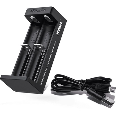 XTAR Зарядно у-во XTAR MC2S NEW, USB Type-C , Universal Charger, LiIon & NIMH, 18650, CR123, AA, AAA с 2 гнезда (XTAR-C-MC2-NEW)