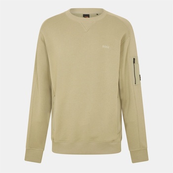 HUGO BOSS Блуза BOSS Men's WeMixed Cotton Crew Sweatshirt - Open Green 370
