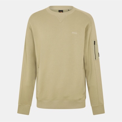 HUGO BOSS Блуза BOSS Men's WeMixed Cotton Crew Sweatshirt - Open Green 370
