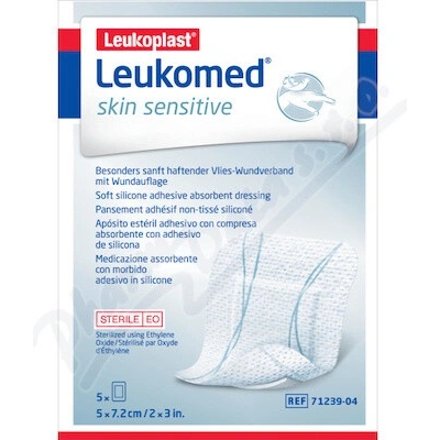 Leukomed Skin Sensitive netk.textília 5 x 7.2 cm 5 ks