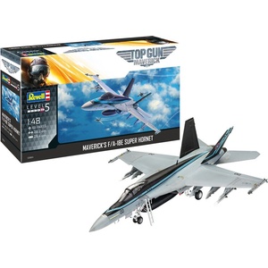 Revell Сглобяем модел, Revell, Top Gun, Изтребител F-A-18E Super Hornet, 161 части (R03864)
