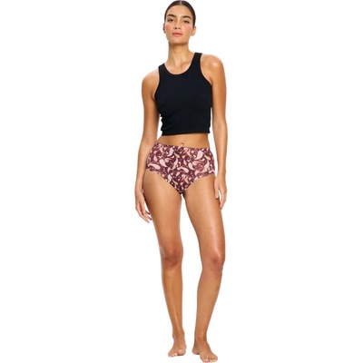 Modibodi menštruačné nohavičky Seamfree Full Brief Super Opulent Paisley Red