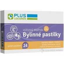 Plus Lekáreň Bylinné pastilky Islandský lišajník + vitamín C 24 ks