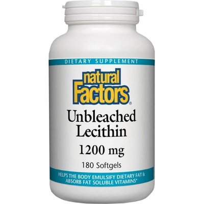 Natural Factors Unbleached Lecithin 1200 mg [180 Гел капсули]