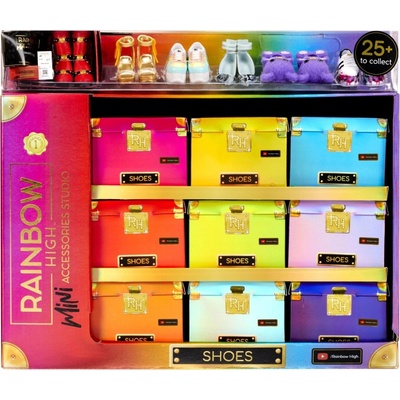 Rainbow High Kolekcia Luxusných Topánok Display 27 párov