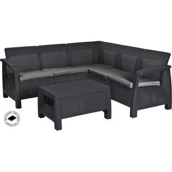 Allibert Corfu Relax Set antracit / sivá