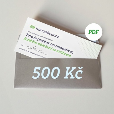 nanosilver Dárkový poukaz nanosilver k okamžitému stažení 500 Kč - Dárkový poukaz A4 500 Kč