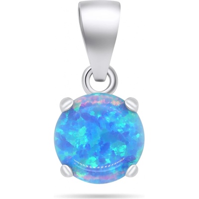 Brilio Silver Půvabný stříbrný přívěsek s modrým opálem PT76WB