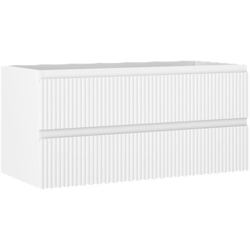 Mexen Rivel баня шкаф под мивка 100 см, 2 чекмеджета, релефен, бял мат - 91A20-10047-2-BFF01 (91A20-10047-2-BFF01)