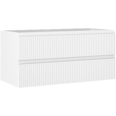 Mexen Rivel баня шкаф под мивка 100 см, 2 чекмеджета, релефен, бял мат - 91A20-10047-2-BFF01 (91A20-10047-2-BFF01)