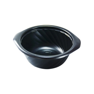ECOFOL Plastová miska PP na polévku 400 ml kulatá černá O125 mm bal/100 ks