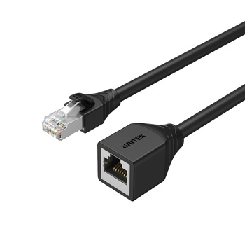 Unitek Удължителен кабел, Unitek, RJ-45, Cat 6 STP, 1 m, черен (C1896BK-1M) (C1896BK-1M)