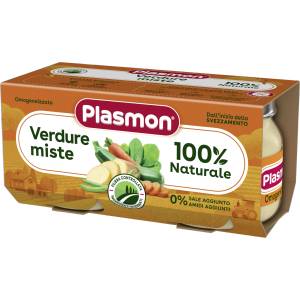 Plasmon Пюре зеленчуци микс 6+м 2х80г - bubu