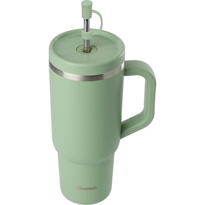 Qwetch Travel cup isotherme inox matný 900 ml Linden green