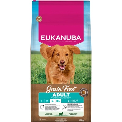 Eukanuba Grain Free Adult Large jahňacie 2 x 12 kg