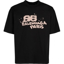 Balenciaga Artwork Black tričko Černá