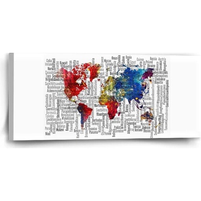 Sablio Obraz Mená štátov - 110x50 cm