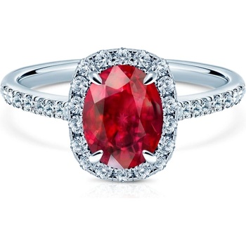 SAVICKI Пръстен Savicki: бяло злато, рубин, диаманти