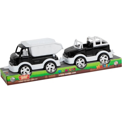 Bamsic ДЕТСКИ КОМПЛЕКТ ДЖИП С КАМИОН САМОСВАЛ