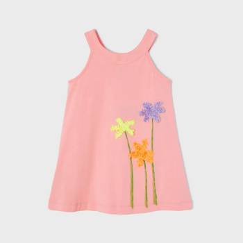 Image 1 of Mayoral Рокля с презрамки с цветя и панделка в розово Майорал