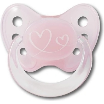 Dentistar Латексова залъгалка с халка Dentistar - Орто сърчица, розова, размер 1 (22102)