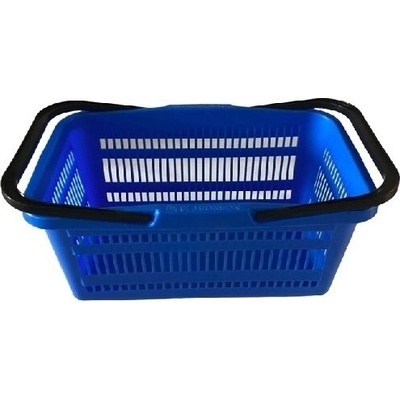 Plastimex košík nákup.44 x 28 x 20 cm, modrý, 2 ucha, plast