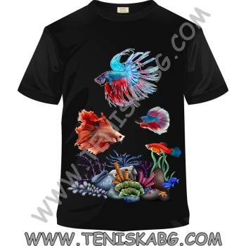 Fruit of the Loom Тениска - Декоративни рибки 2