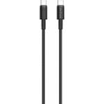 DeTech Кабел DeTech от USB C(м) към USB C(м), 1m, до 100W, черен