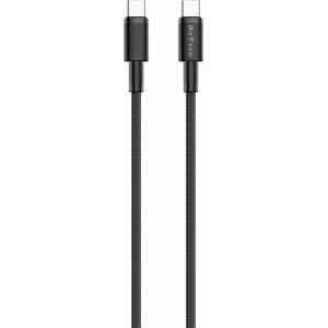 DeTech Кабел DeTech от USB C(м) към USB C(м), 1m, до 100W, черен
