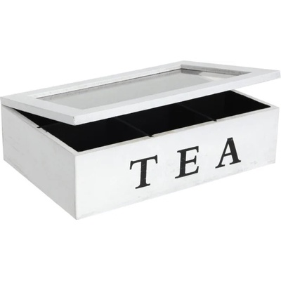 HIT Кутия за чай с 6 отделения hit - Бяла (23201146)